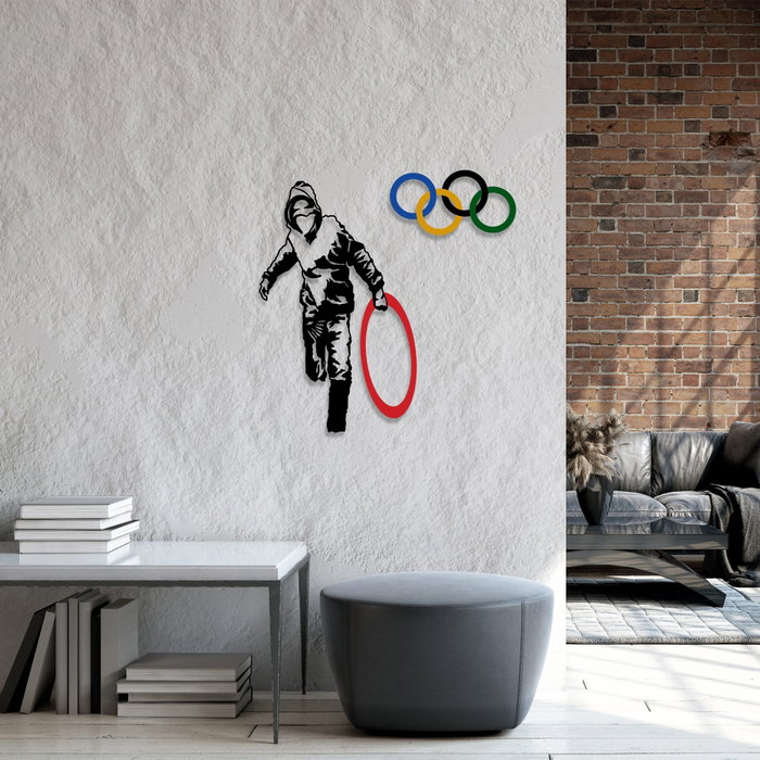 Wallity Banksy - 7 Escultura de pared Multicolor
